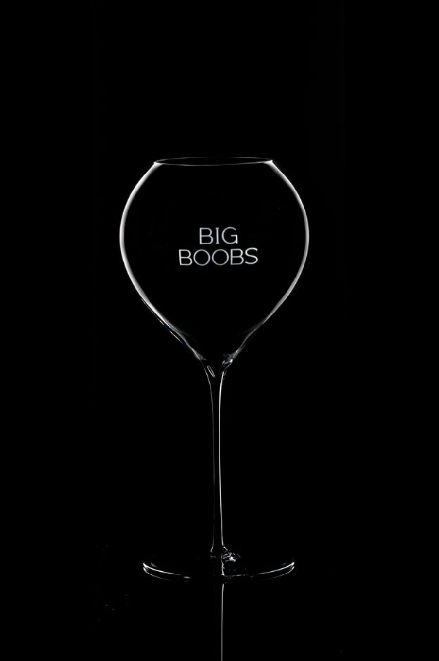 Lehmann Champagne Glasses "Big Boobs" ETCHED 2-Pack Glass Set with Gift Box