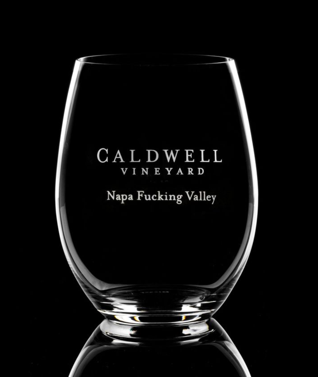 STEMLESS Caldwell NFV Etched Riedel Glass